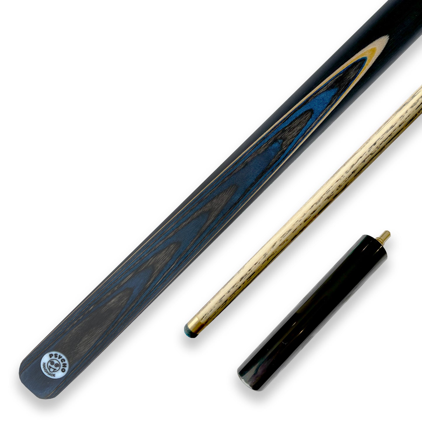 PSYCHO Cue & Tube Case Bundle 3/4 Joint Blue Edition 57" Inch 9.5mm Tip Ash Cue