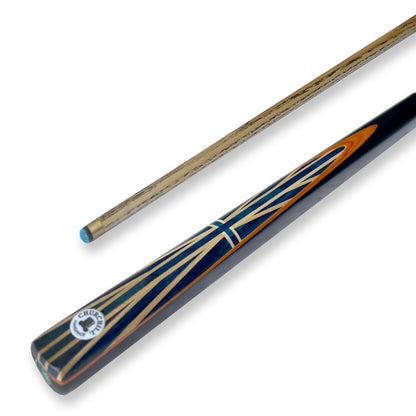 CHURCHILL Cue & Hard Case Bundle 3/4 Joint Orange Edition 57" Inch 9mm Tip Ash Cue