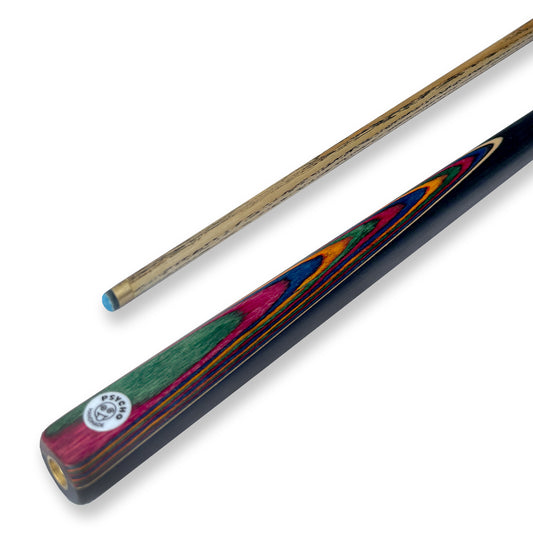 PSYCHO 3/4 Joint Rainbow Edition 57" Inch 9.5mm Tip Ash Cue