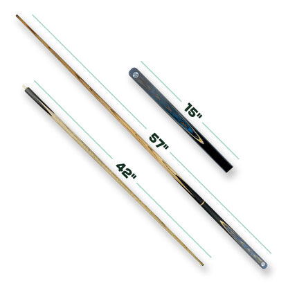 PSYCHO Cue & Tube Case Bundle 3/4 Joint Blue Edition 57" Inch 9.5mm Tip Ash Cue