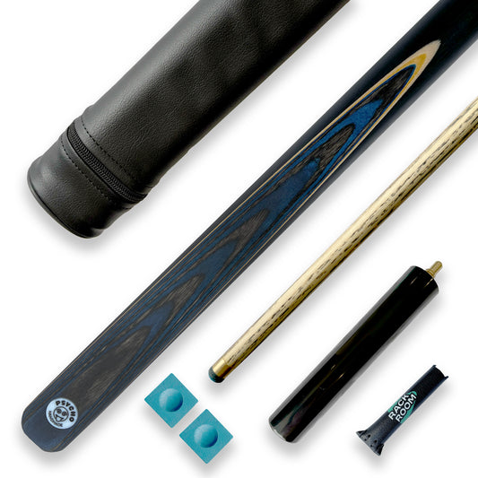 PSYCHO Cue & Tube Case Bundle 3/4 Joint Blue Edition 57" Inch 9.5mm Tip Ash Cue