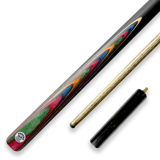 PSYCHO 3/4 Joint Rainbow Edition 57" Inch 9.5mm Tip Ash Cue